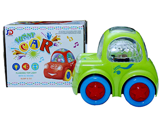 funny Car Toy – Lights, Music &amp; Bump-and-Go Action