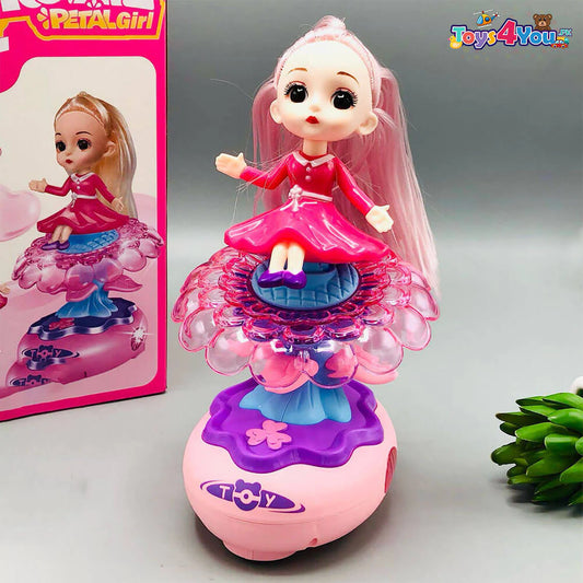 Petal Girl Rotating Princess – 360° Spin, Music &amp; Lights