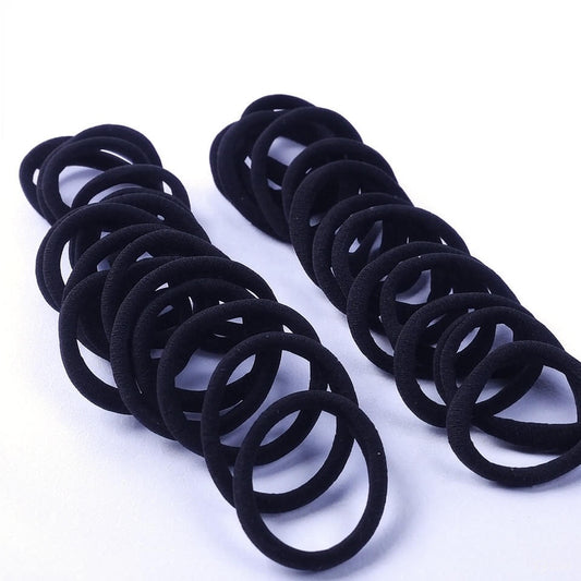 Basic 100-Piece Hair Bands for ponytail