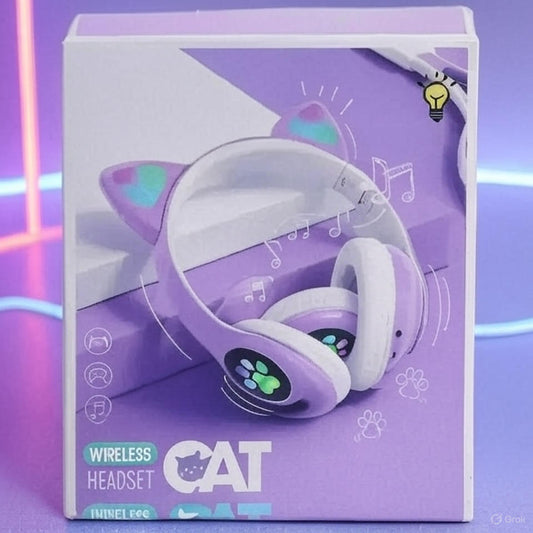 Girly Headphones -  Stylish Bluetooth Headset with LED Lights &amp; Stereo Sound