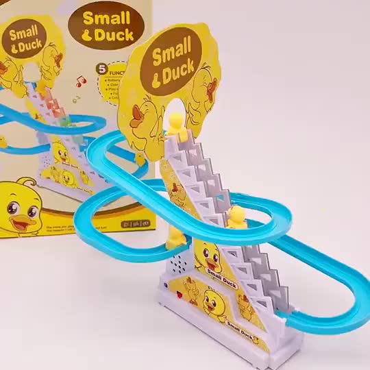 Small Duck Climbing Stairs Toy – Fun Musical Slide Game 🦆🎶