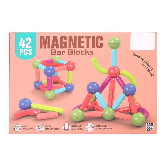 Magnetic Bar Blocks for Kids – 42 PCs