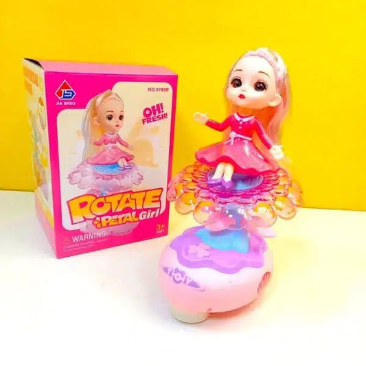 Petal Girl Rotating Princess – 360° Spin, Music &amp; Lights