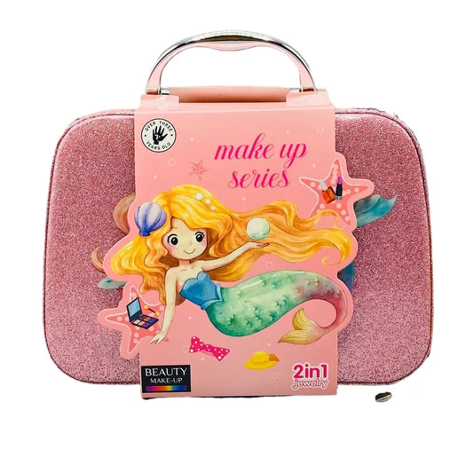 2 in 1 Beauty Makeup Kit Toy – Portable Cosmetic Set for Girls (Ages 3+)