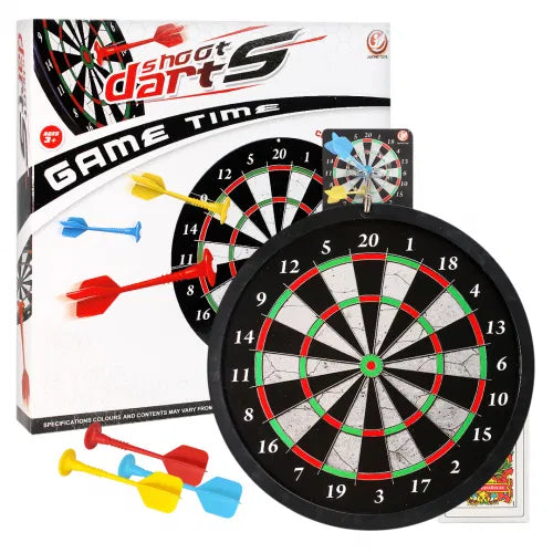 12" Double-Sided Dart Board Game with 4 Darts